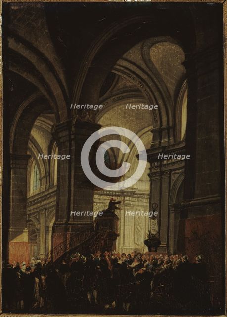 Capuchin sermon in Saint-Roch church, 1780. Creator: Pierre-Antoine Demachy.