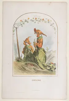 Capucine, from Les Fleurs Animées, 1820-70., 1820-70. Creator: Charles-Michel Geoffroy