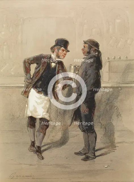 Car Man and Coal Heaver, 1848. Creator: Paul Gavarni.