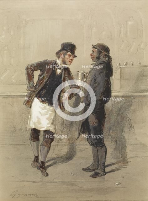 Car Man and Coal Heaver, 1848. Creator: Paul Gavarni.