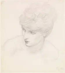 Car of Love or Love's Wayfaring - Study of Maria Zambaco, 1875. Creator: Sir Edward Coley Burne-Jones