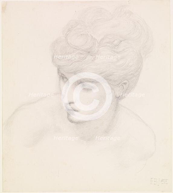 Car of Love or Love's Wayfaring - Study of Maria Zambaco, 1875. Creator: Sir Edward Coley Burne-Jones.