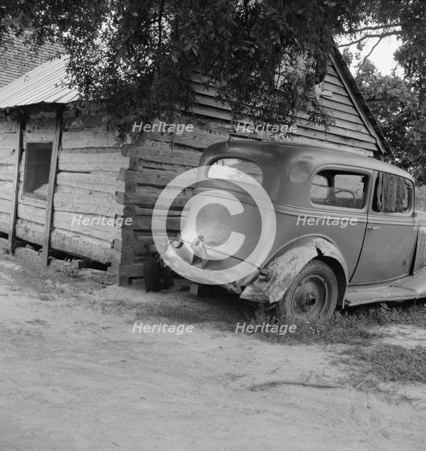 Car belonging to Negro share tenant family, near Gordonton, North Carolina, 1939. Creator: Dorothea Lange.