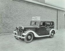 Car converted into London County Council ambulance, Wandsworth Depot, 1940