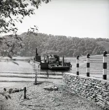 Car ferry, Lake Windermere, Lake District, c1955. Creator: Arthur Charles Kirby Ware
