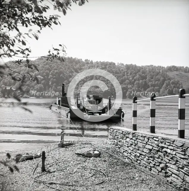 Car ferry, Lake Windermere, Lake District, c1955. Creator: Arthur Charles Kirby Ware.