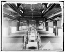 Car interiors, Chicago and Alton Railroad, c1900. Creator: Unknown