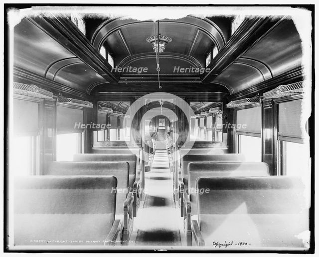 Car interiors, Chicago and Alton Railroad, c1900. Creator: Unknown.