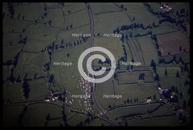 Car park for the Glastonbury Fair, Worthy Farm, Somerset, 1971. Creator: Jim Hancock.