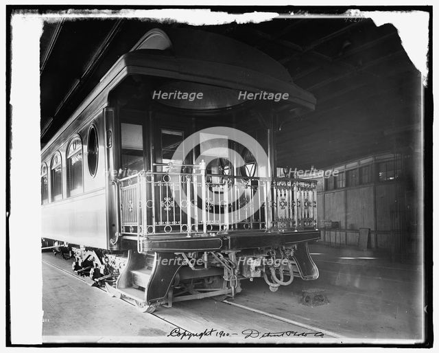 Car, rear platform, Chicago and Alton Railroad, c1900. Creator: Unknown.