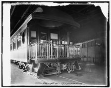 Car, rear platform, Chicago and Alton Railroad, c1900. Creator: Unknown