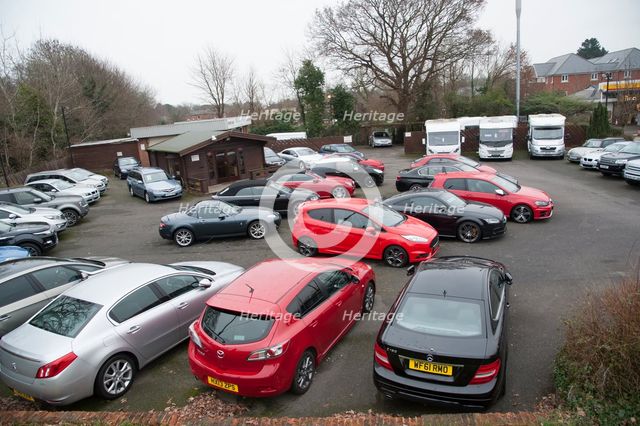 Car sales forecourt 2017. Creator: Unknown.