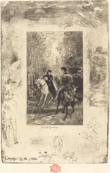 Caramba! Fit-elle (Caramba! She Exclaimed), 1879/1880. Creator: Felix Hilaire Buhot