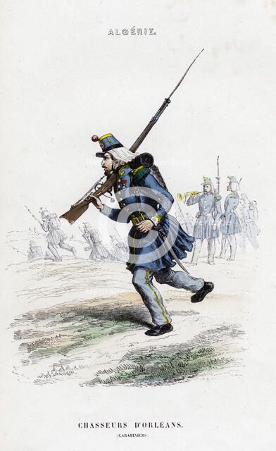 Carabineers; French Army in Algeria. Artist: Unknown