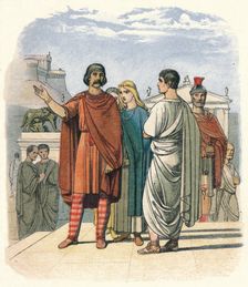 Caractacus at Rome. A.D. 52 1864. Creator: James William Edmund Doyle