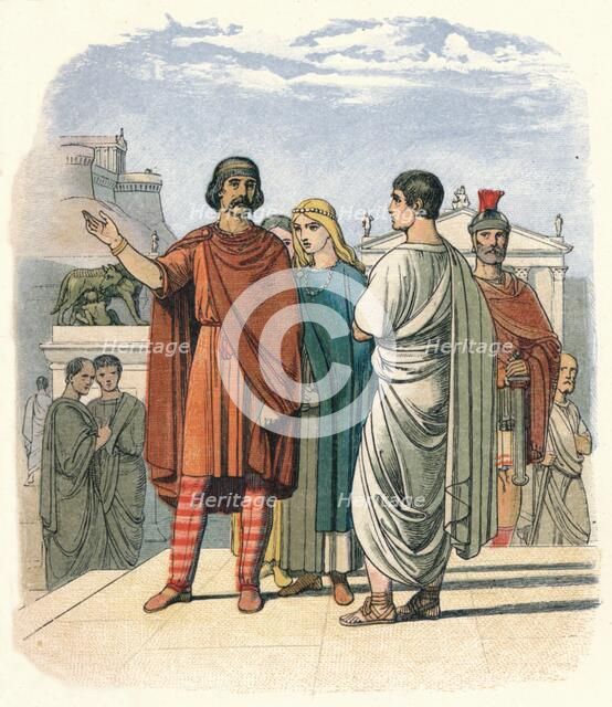 'Caractacus at Rome. A.D. 52', 1864. Creator: James William Edmund Doyle.