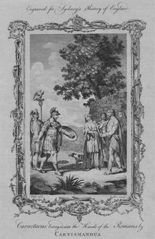 Caractacus betrayed into the Hands of the Romans by Cartismandua 1773. Creator: William Walker