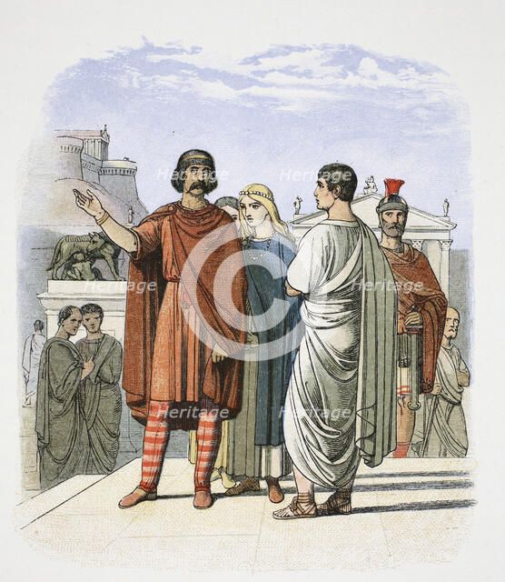 Caractacus in Rome, 52 (1864).  Artist: James William Edmund Doyle