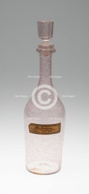 Carafe, Bohemia, 1845. Creator: Bohemia Glass.
