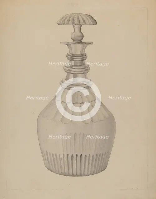 Carafe, c. 1936. Creator: Samuel O. Klein.