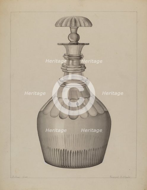 Carafe, c. 1936. Creator: Samuel O. Klein.