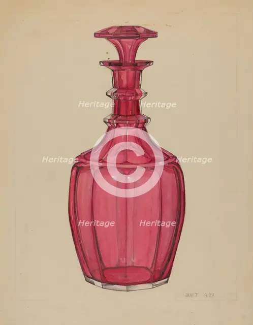 Carafe, c. 1937. Creator: Janet Riza.