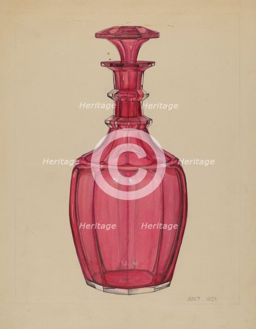 Carafe, c. 1937. Creator: Janet Riza.