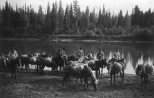 Caravan with Bread for the Expedition, Near the Ust'-Kabyrza Ulus, 1913. Creator: GI Ivanov