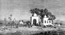 "Caravan Arriving At A Well Near Thebes, Egypt," Mrs Roberton Blane, Female Artists Exhibition, 1864 Creator: Unknown