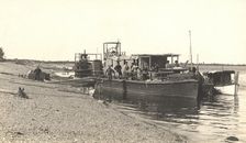 Caravan of a survey party near the bank of the Zeya River, 1909. Creator: Vladimir Ivanovich Fedorov
