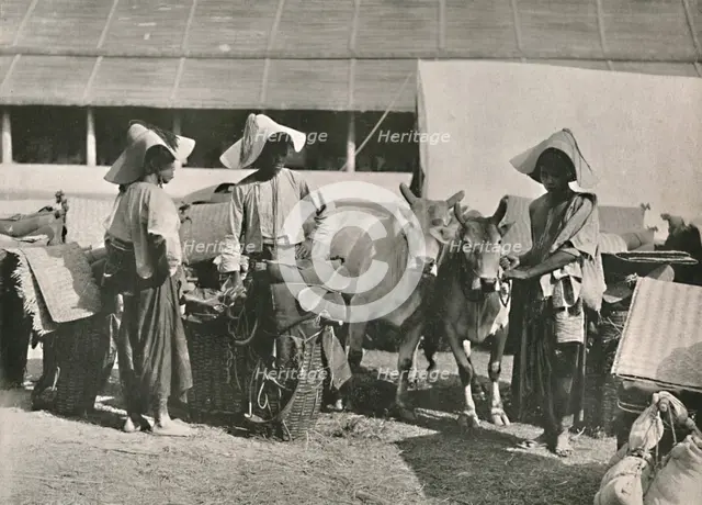'Caravan Scene with Shans at Bhamo', 1900. Creator: Unknown.