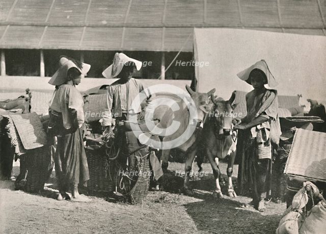 'Caravan Scene with Shans at Bhamo', 1900. Creator: Unknown.