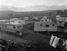 Caravan site, Mexborough, South Yorkshire, 1961. Creator: Michael Walters
