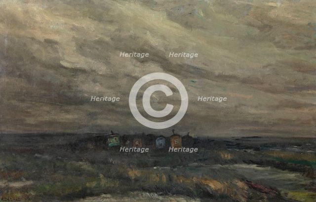 Caravans in the Rain, late 19th-early 20th century? Creator: Aloïs De Laet.