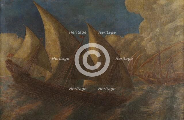 Caravelle pisane, 1907. Creator: Previati, Gaetano (1852-1920).