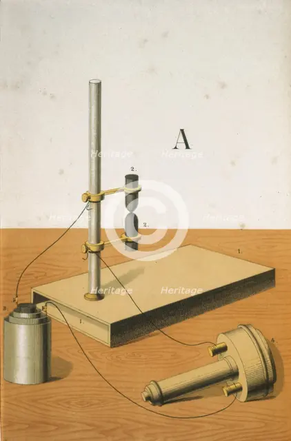 Carbon microphone, 1882. Creator: Unknown.