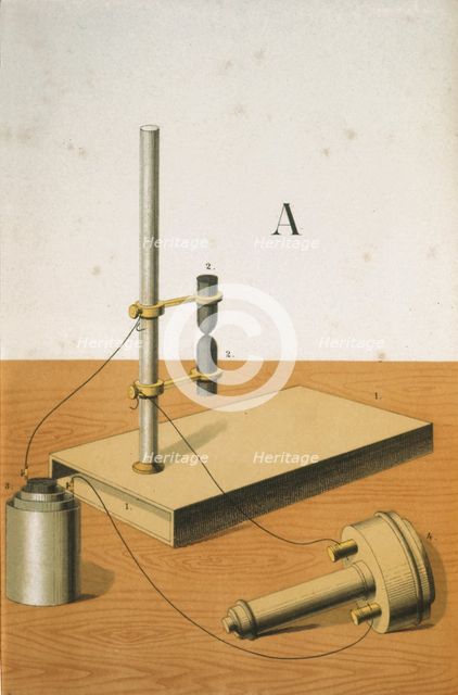 Carbon microphone, 1882. Creator: Unknown.