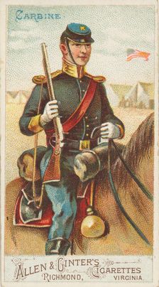 Carbine, from the Arms of All Nations series (N3) for Allen & Ginter Cigarettes Brands, 1887. Creator: Allen & Ginter