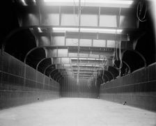 Cargo hold, looking forward, S.S. J.H. Sheadle, between 1906 and 1910. Creator: Unknown