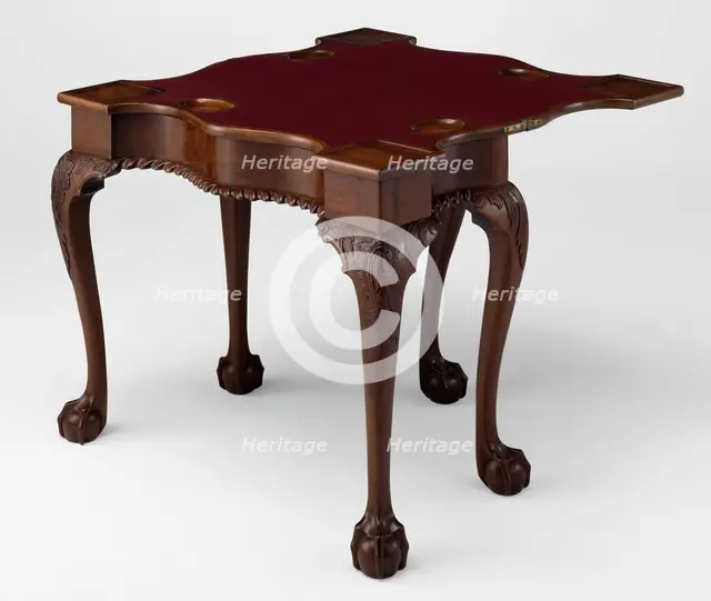 Card Table, 1755/90. Creator: Unknown.