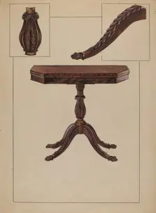 Card Table, 1935/1942. Creator: Bessie Forman