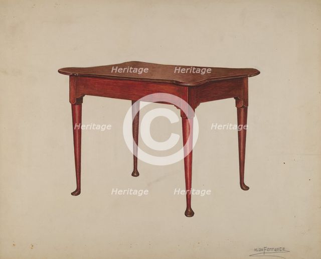 Card Table, 1935/1942. Creator: Mario De Ferrante.