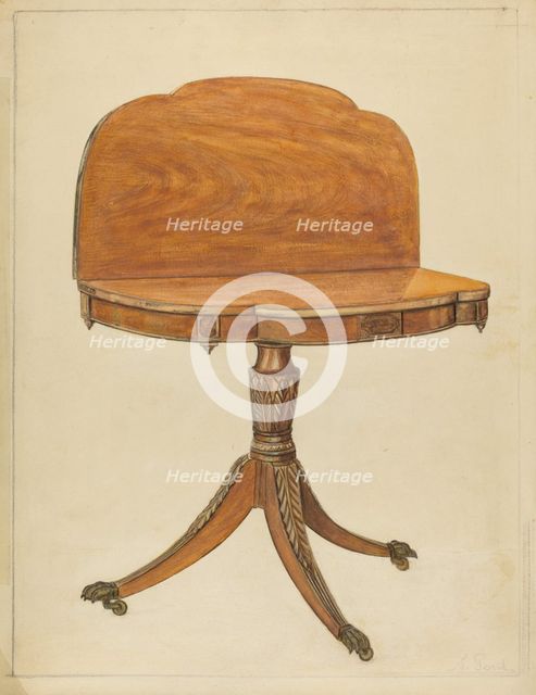 Card Table, 1935/1942. Creator: Nicholas Gorid.