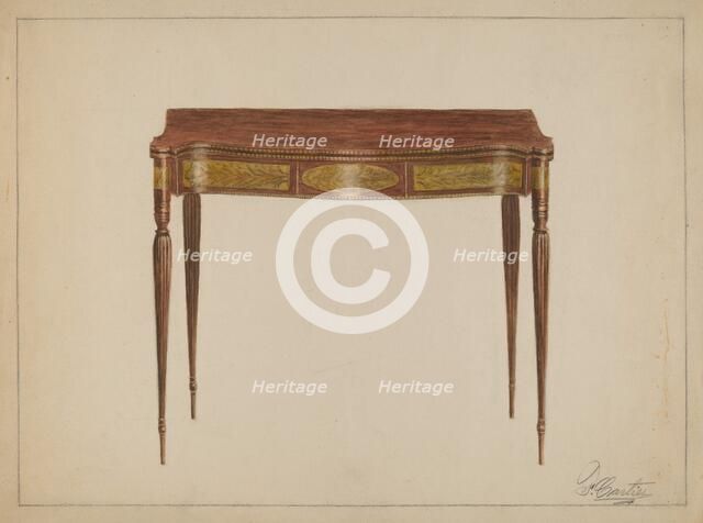 Card Table, 1935/1942. Creator: Ferdinand Cartier.