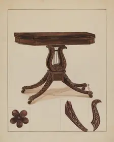 Card Table, 1936. Creator: Florence Neal