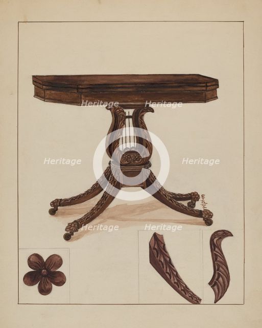 Card Table, 1936. Creator: Florence Neal.