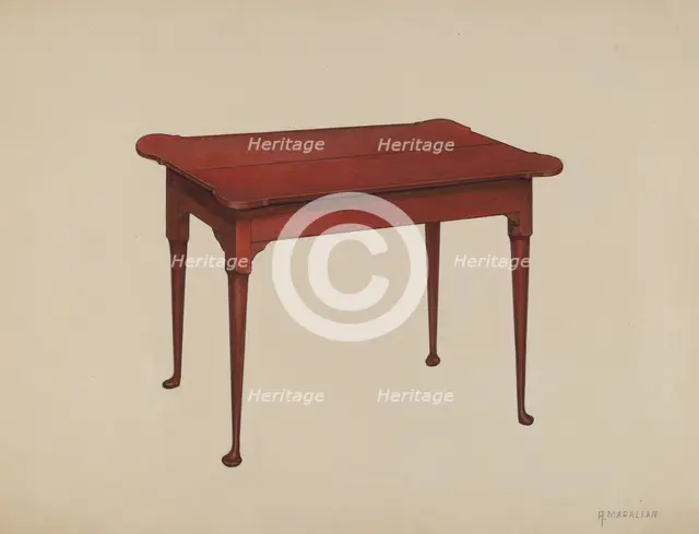 Card Table, 1937. Creator: Arsen Maralian.