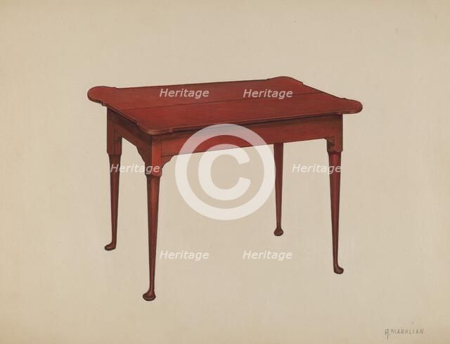 Card Table, 1937. Creator: Arsen Maralian.