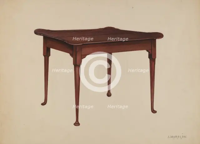 Card Table, 1937. Creator: Arsen Maralian.
