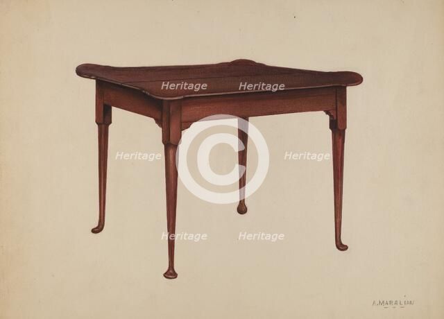 Card Table, 1937. Creator: Arsen Maralian.